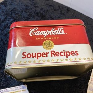 Campbell Soup Recipe metal Box with Recipes